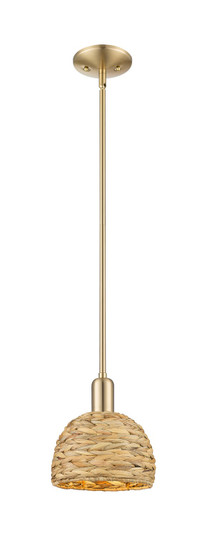 Arcadia One Light Mini Pendant in Champagne Bronze (405|7161SCBRBD8NAT)
