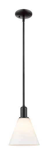 Arcadia One Light Mini Pendant in Matte Black (405|7161SBKGBC81)