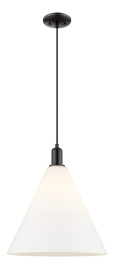 Arcadia One Light Mini Pendant in Matte Black (405|7161SBKGBC161)