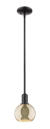 Arcadia One Light Mini Pendant in Matte Black (405|7161SBKG1286)