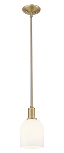 Arcadia One Light Mini Pendant in Brushed Brass (405|7161SBBG5586GWH)