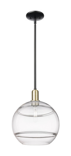 Arcadia One Light Mini Pendant in Black Antique Brass (405|7161SBABG55612CL)