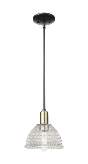 Arcadia One Light Mini Pendant in Black Antique Brass (405|7161SBABG422)