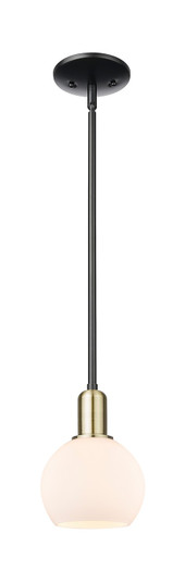 Arcadia One Light Mini Pendant in Black Antique Brass (405|7161SBABG1216)