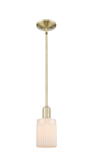 Arcadia One Light Mini Pendant in Antique Brass (405|7161SABG341)