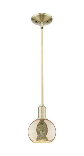 Arcadia One Light Mini Pendant in Antique Brass (405|7161SABG1286)