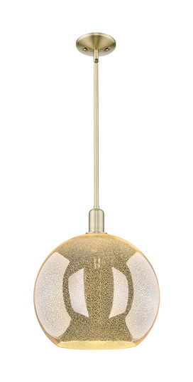 Arcadia One Light Mini Pendant in Antique Brass (405|7161SABG12814)