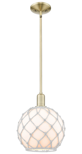 Arcadia One Light Mini Pendant in Antique Brass (405|7161SABG12110RW)