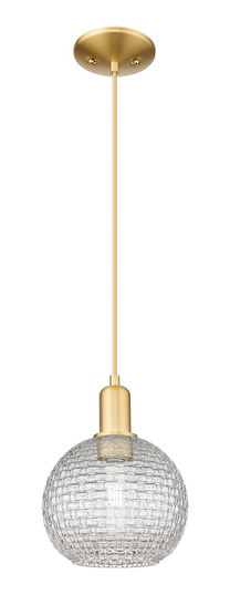 Arcadia One Light Mini Pendant in Satin Gold (405|7161PSGG122C8CL)