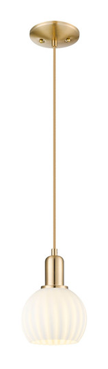 Arcadia One Light Mini Pendant in Champagne Bronze (405|7161PCBG12176WV)