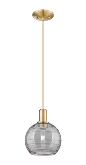 Arcadia One Light Mini Pendant in Champagne Bronze (405|7161PCBG12138CL)