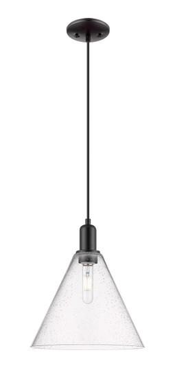 Arcadia One Light Mini Pendant in Matte Black (405|7161PBKGBC124)