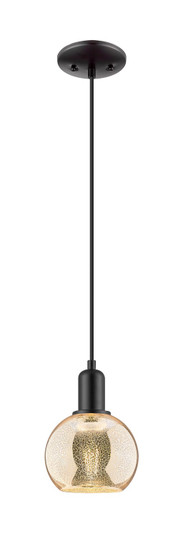 Arcadia One Light Mini Pendant in Matte Black (405|7161PBKG1286)