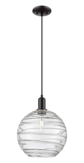 Arcadia One Light Mini Pendant in Matte Black (405|7161PBKG121312CL)