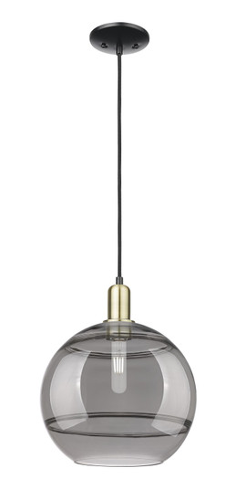 Arcadia One Light Mini Pendant in Black Antique Brass (405|7161PBABG55612SM)