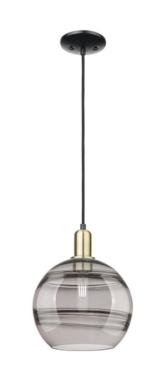 Arcadia One Light Mini Pendant in Black Antique Brass (405|7161PBABG55610SM)
