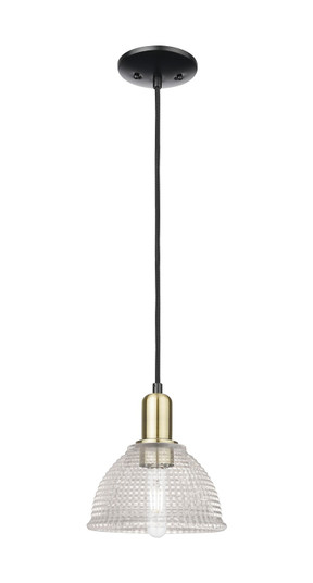 Arcadia One Light Mini Pendant in Black Antique Brass (405|7161PBABG422)