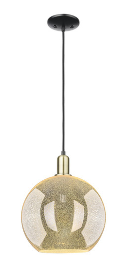 Arcadia One Light Mini Pendant in Black Antique Brass (405|7161PBABG12812)