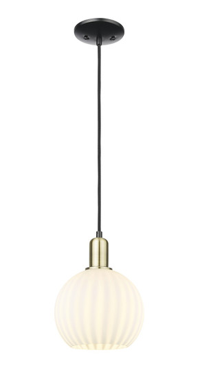 Arcadia One Light Mini Pendant in Black Antique Brass (405|7161PBABG12178WV)