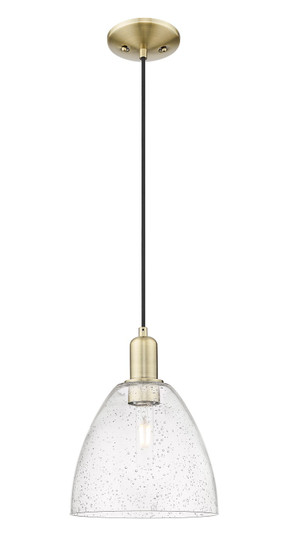 Arcadia One Light Mini Pendant in Antique Brass (405|7161PABGBD94)