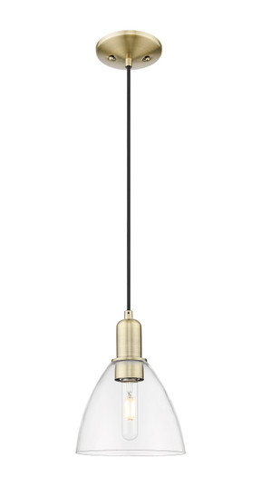 Arcadia One Light Mini Pendant in Antique Brass (405|7161PABGBD752)