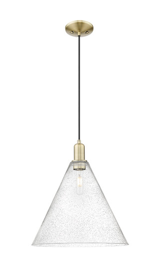 Arcadia One Light Mini Pendant in Antique Brass (405|7161PABGBC164)