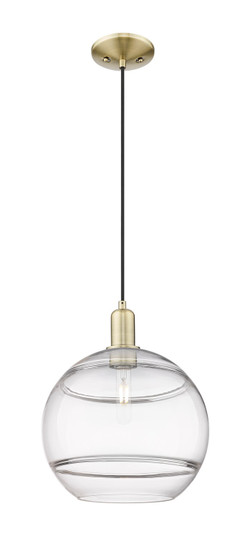 Arcadia One Light Mini Pendant in Antique Brass (405|7161PABG55612CL)