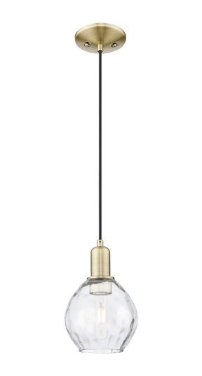 Arcadia One Light Mini Pendant in Antique Brass (405|7161PABG362)