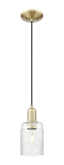 Arcadia One Light Mini Pendant in Antique Brass (405|7161PABG342)