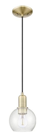 Arcadia One Light Mini Pendant in Antique Brass (405|7161PABG1246)
