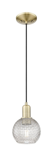 Arcadia One Light Mini Pendant in Antique Brass (405|7161PABG122C6CL)
