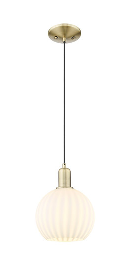Arcadia One Light Mini Pendant in Antique Brass (405|7161PABG12178WV)