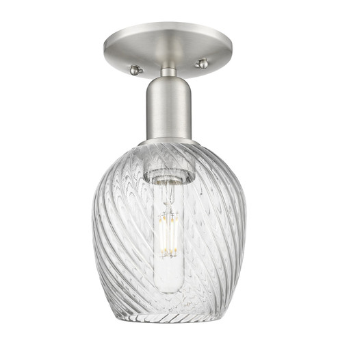 Arcadia One Light Semi-Flush Mount in Brushed Satin Nickel (405|7161CSNG292)