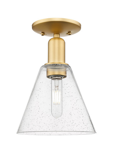 Arcadia One Light Semi-Flush Mount in Satin Gold (405|7161CSGGBC84)
