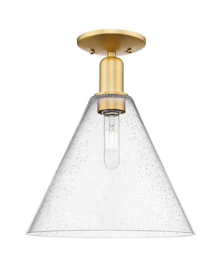 Arcadia One Light Semi-Flush Mount in Satin Gold (405|7161CSGGBC124)