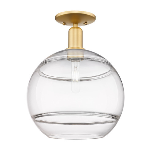 Arcadia One Light Semi-Flush Mount in Satin Gold (405|7161CSGG55612CL)