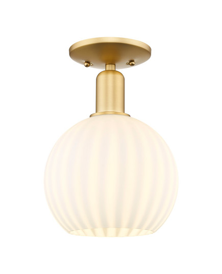 Arcadia One Light Semi-Flush Mount in Satin Gold (405|7161CSGG12178WV)