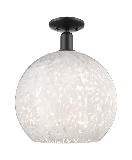 Arcadia One Light Semi-Flush Mount in Matte Black (405|7161CBKG121614WM)