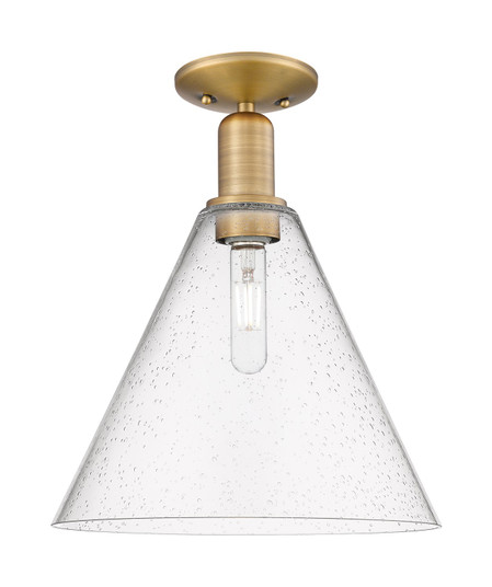Arcadia One Light Semi-Flush Mount in Brushed Brass (405|7161CBBGBC124)