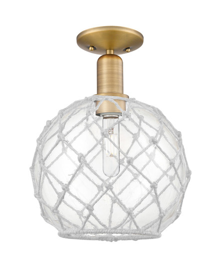 Arcadia One Light Semi-Flush Mount in Brushed Brass (405|7161CBBG12210RW)