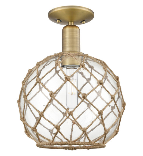 Arcadia One Light Semi-Flush Mount in Brushed Brass (405|7161CBBG12210RB)