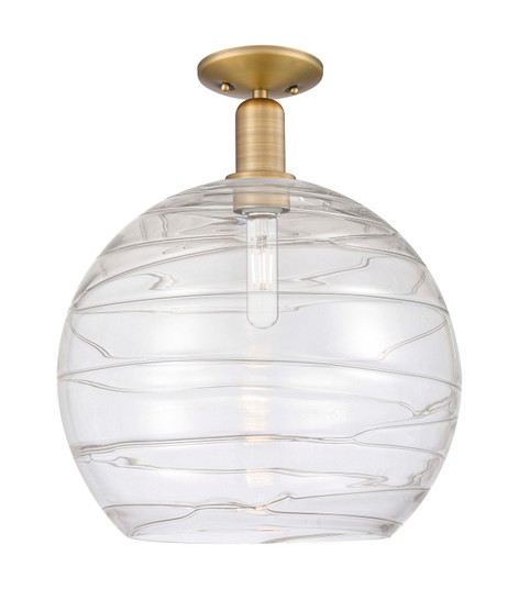 Arcadia One Light Semi-Flush Mount in Brushed Brass (405|7161CBBG121314CL)