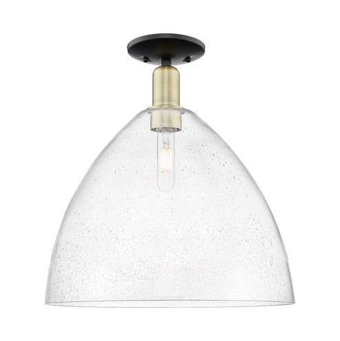 Arcadia One Light Semi-Flush Mount in Black Antique Brass (405|7161CBABGBD164)