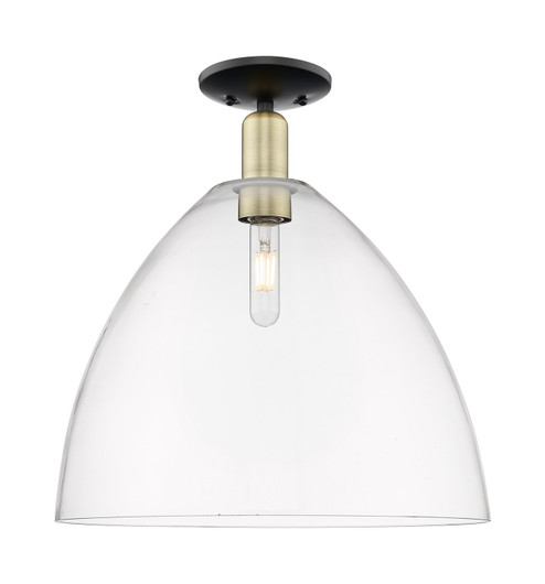 Arcadia One Light Semi-Flush Mount in Black Antique Brass (405|7161CBABGBD162)