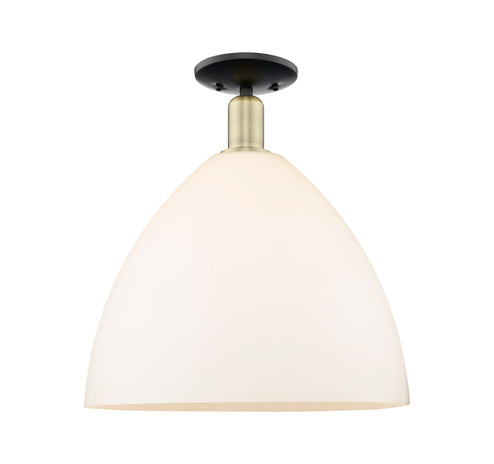 Arcadia One Light Semi-Flush Mount in Black Antique Brass (405|7161CBABGBD161)