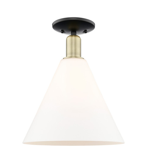 Arcadia One Light Semi-Flush Mount in Black Antique Brass (405|7161CBABGBC121)