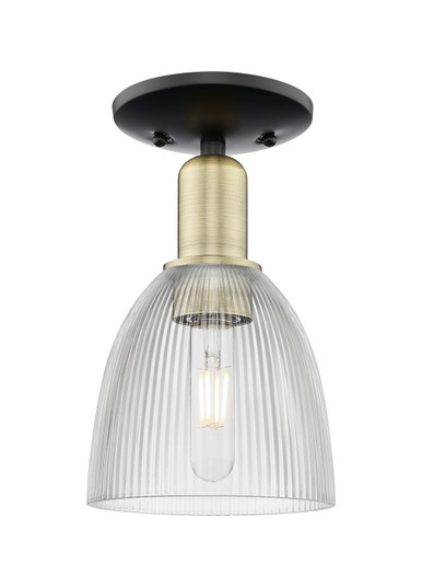 Arcadia One Light Semi-Flush Mount in Black Antique Brass (405|7161CBABG382)