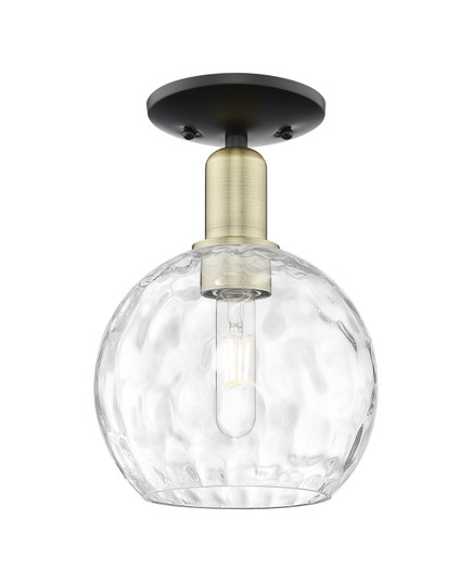 Arcadia One Light Semi-Flush Mount in Black Antique Brass (405|7161CBABG12158)