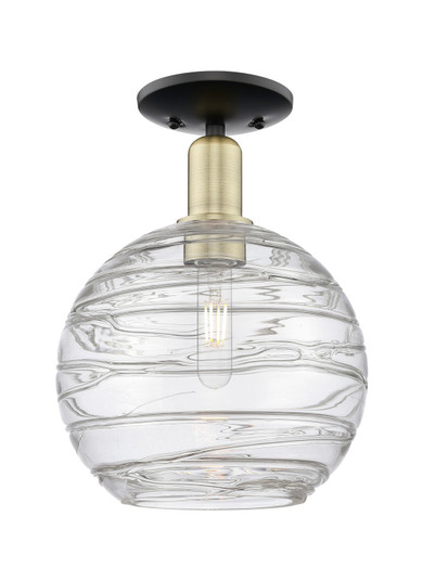 Arcadia One Light Semi-Flush Mount in Black Antique Brass (405|7161CBABG121310CL)
