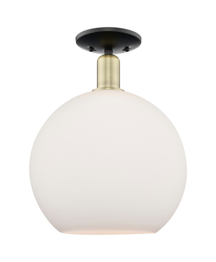 Arcadia One Light Semi-Flush Mount in Black Antique Brass (405|7161CBABG12112)